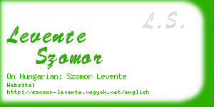 levente szomor business card
